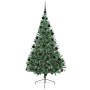 Árbol de Navidad Artificial Preiluminado Verde 210 cm PVC