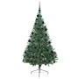 Árbol de Navidad Artificial Preiluminado Verde 210 cm PVC