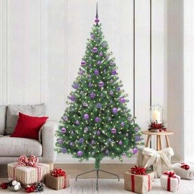 Árbol de Navidad Artificial Preiluminado Verde 210 cm PVC