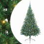 Árbol de Navidad Artificial Preiluminado Verde 210 cm PVC