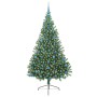 Árbol de Navidad Artificial Preiluminado Verde 210 cm PVC