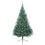 Árbol de Navidad Artificial Preiluminado Verde 210 cm PVC