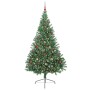 Árbol de Navidad Artificial Preiluminado Verde 210 cm PVC