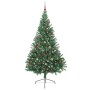 Árbol de Navidad Artificial Preiluminado Verde 210 cm PVC