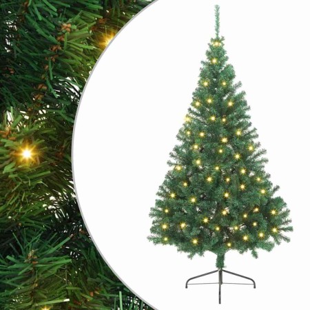 Árbol de Navidad Artificial Preiluminado Verde 240 cm PVC