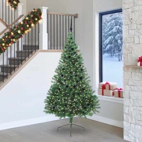 Árbol de Navidad Artificial Preiluminado Verde 240 cm PVC