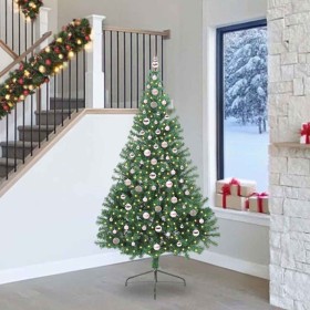 Árbol de Navidad Artificial Preiluminado Verde 240 cm PVC