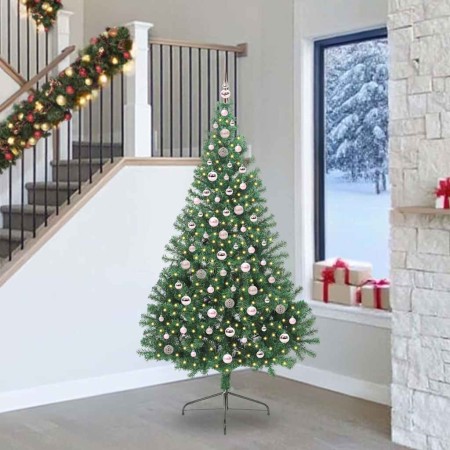 Árbol de Navidad Artificial Preiluminado Verde 240 cm PVC