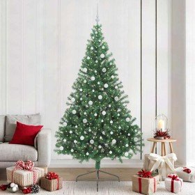 Árbol de Navidad Artificial Preiluminado Verde 240 cm PVC