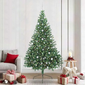 Árbol de Navidad Artificial Preiluminado Verde 240 cm PVC