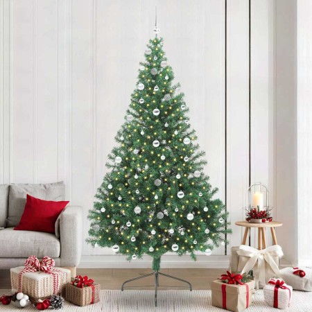 Árbol de Navidad Artificial Preiluminado Verde 240 cm PVC