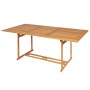 Conjunto de comedor de jardín 7 piezas madera maciza de teca