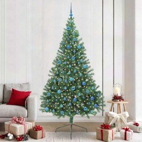 Árbol de Navidad Artificial Preiluminado Verde 240 cm PVC en Arboles de navidad | Comprar online en Foro24