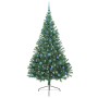 Árbol de Navidad Artificial Preiluminado Verde 240 cm PVC