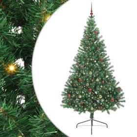 Árbol de Navidad Artificial Preiluminado Verde 240 cm PVC