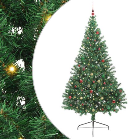 Árbol de Navidad Artificial Preiluminado Verde 240 cm PVC