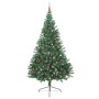 Árbol de Navidad Artificial Preiluminado Verde 240 cm PVC