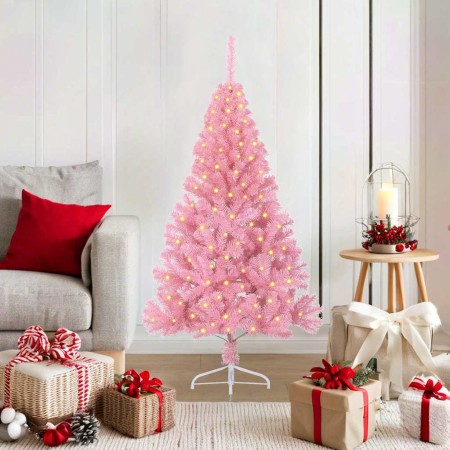 Árbol de Navidad Artificial Preiluminado Rosa 120 cm PVC