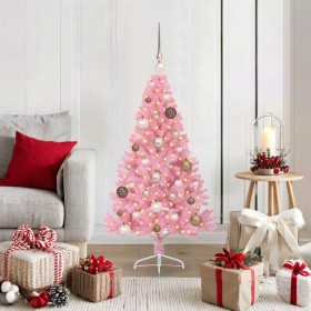 Árbol de Navidad Artificial Preiluminado Rosa 120 cm PVC