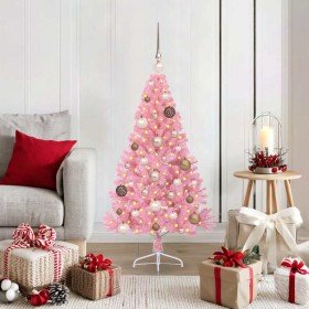 Árbol de Navidad Artificial Preiluminado Rosa 120 cm PVC