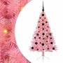 Árbol de Navidad Artificial Preiluminado Rosa 120 cm PVC