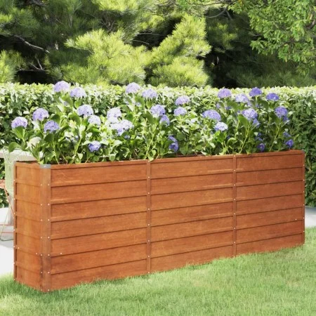 Arriate oxidado de acero corten 240x40x77 cm de vidaXL, Maceteros y jardineras - Ref: Foro24-151955, Precio: 100,61 €, Descue...