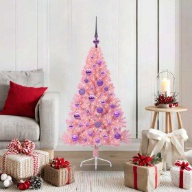 Árbol de Navidad Artificial Preiluminado Rosa 120 cm PVC
