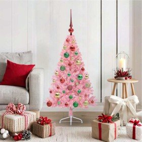Árbol de Navidad Artificial Preiluminado Rosa 120 cm PVC