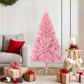 Árbol de Navidad artificial pre-iluminado Rosa 150 cm PVC