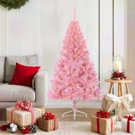 Árbol de Navidad artificial pre-iluminado Rosa 150 cm PVC