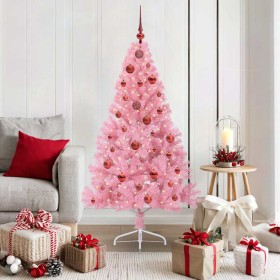 Árbol de Navidad Artificial Preiluminado Rosa 150 cm PVC