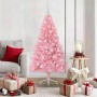 Árbol de Navidad Artificial Preiluminado Rosa 150 cm PVC