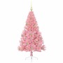 Árbol de Navidad Artificial Preiluminado Rosa 150 cm PVC