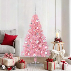 Árbol de Navidad Artificial Preiluminado Rosa 150 cm PVC