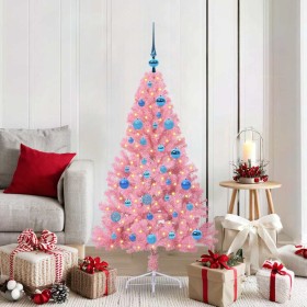 Árbol de Navidad Artificial Preiluminado Rosa 150 cm PVC
