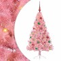 Árbol de Navidad Artificial Preiluminado Rosa 150 cm PVC