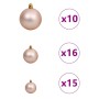 Árbol de Navidad Artificial Preiluminado Rosa 210 cm PVC
