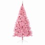 Árbol de Navidad Artificial Preiluminado Rosa 210 cm PVC