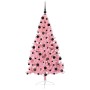 Árbol de Navidad Artificial Preiluminado Rosa 210 cm PVC