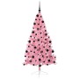 Árbol de Navidad Artificial Preiluminado Rosa 210 cm PVC