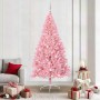 Árbol de Navidad Artificial Preiluminado Rosa 210 cm PVC