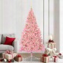 Árbol de Navidad Artificial Preiluminado Rosa 210 cm PVC