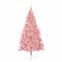 Árbol de Navidad Artificial Preiluminado Rosa 210 cm PVC