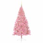 Árbol de Navidad Artificial Preiluminado Rosa 210 cm PVC