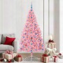 Árbol de Navidad Artificial Preiluminado Rosa 210 cm PVC