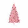 Árbol de Navidad Artificial Preiluminado Rosa 210 cm PVC