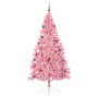 Árbol de Navidad Artificial Preiluminado Rosa 210 cm PVC