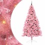 Árbol de Navidad Artificial Preiluminado Rosa 240 cm PVC