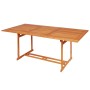 Comedor de jardín 9 piezas con cojines madera maciza de teca
