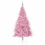 Árbol de Navidad Artificial Preiluminado Rosa 240 cm PVC